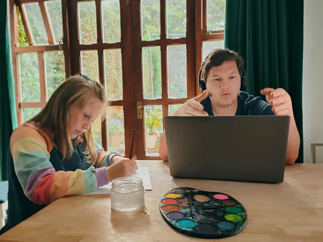 Family reviewing entertainment and internet bundle choices at home