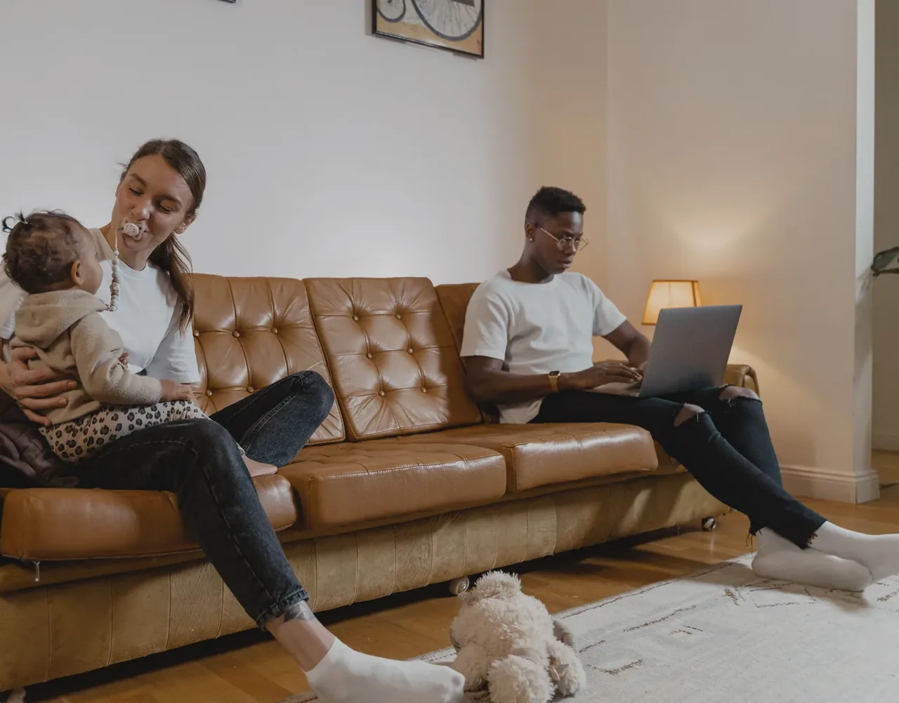 Household reviewing internet options